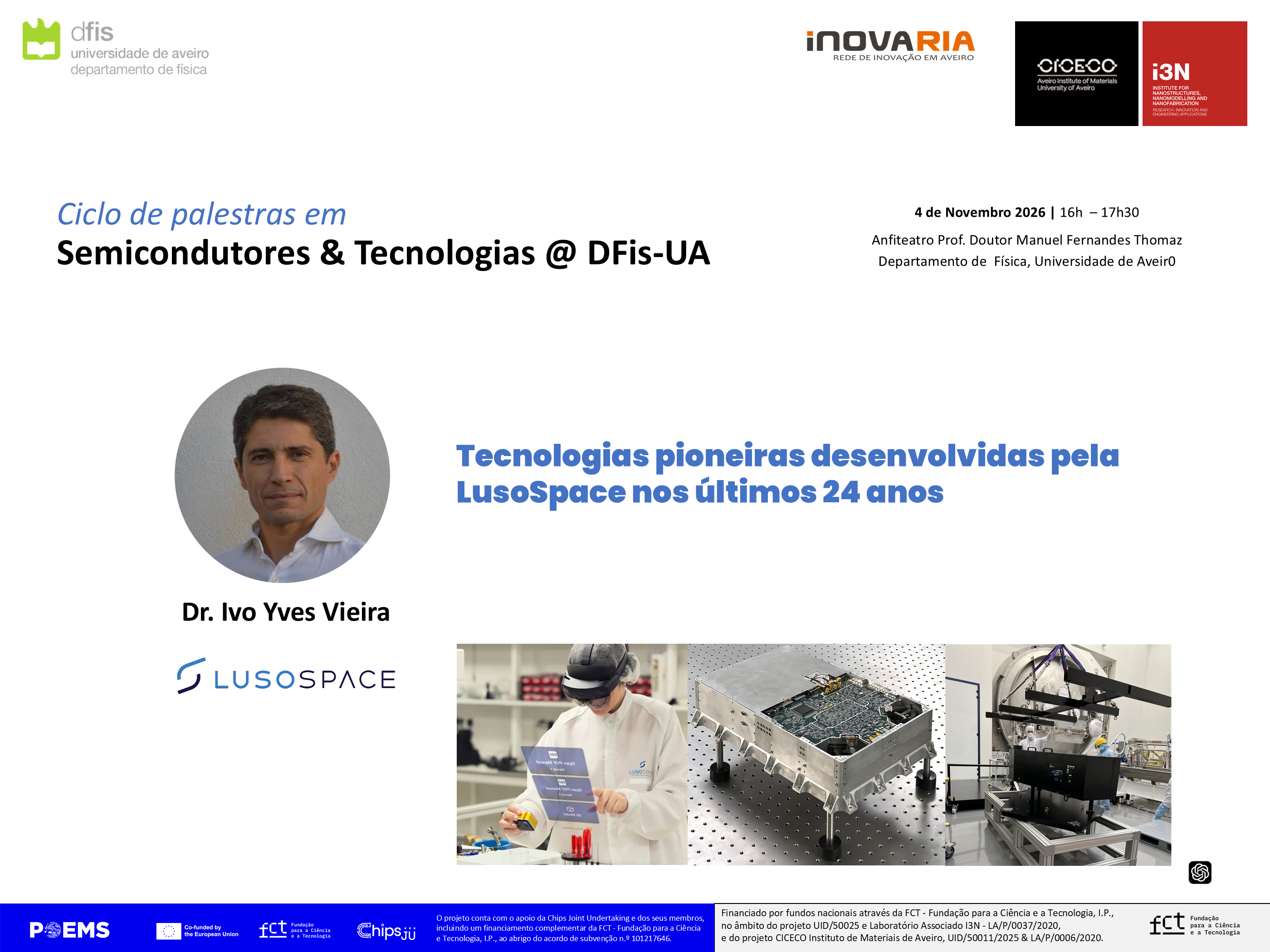 LusoSpace apresenta 24 anos de desenvolvimento tecnol&oacute;gico na Universidade de Aveiro 