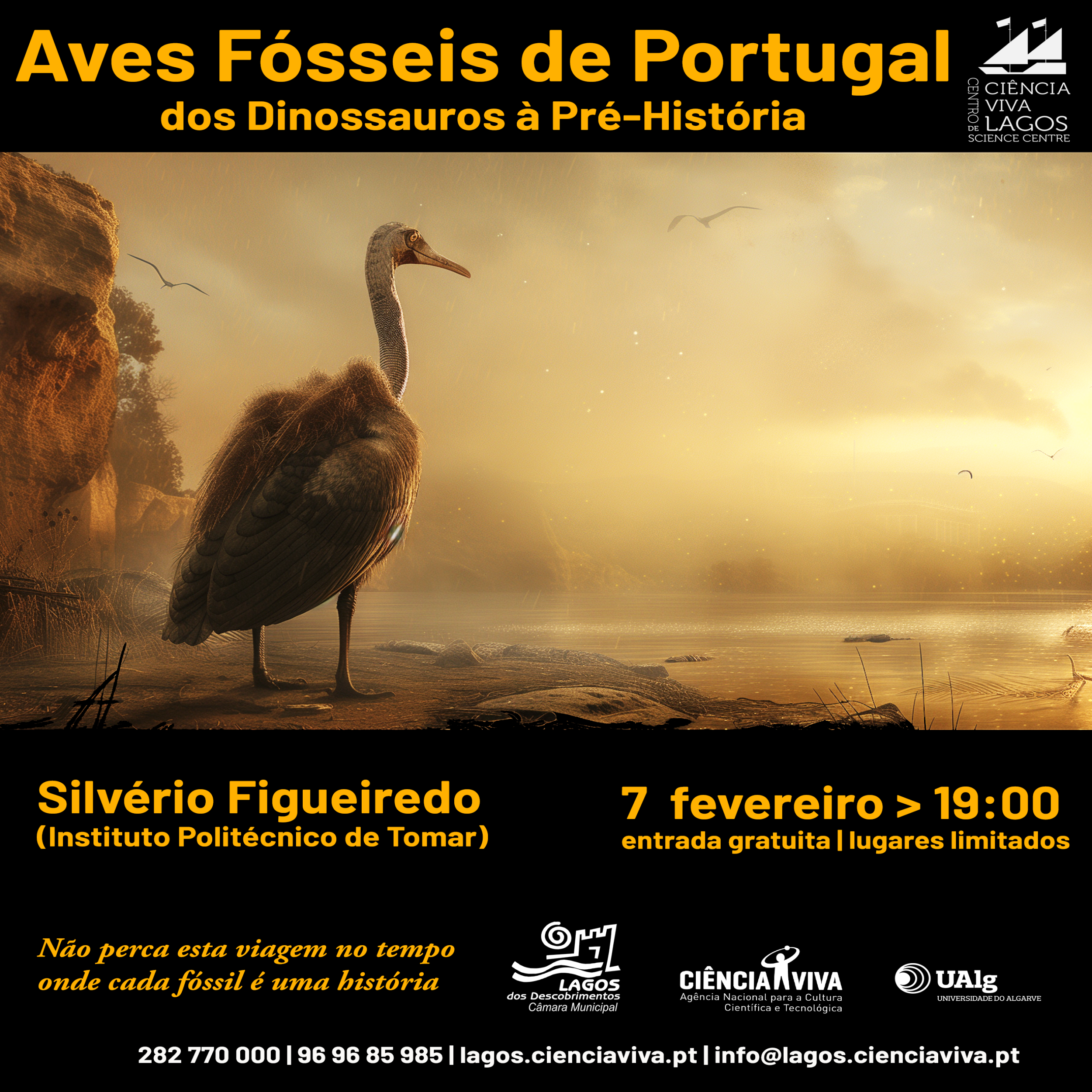 Descubra as Asas do Tempo: Uma Jornada pelas Aves Fsseis de Portugal | 7 fevereiro s 19h | ENTRADA GRATUITA