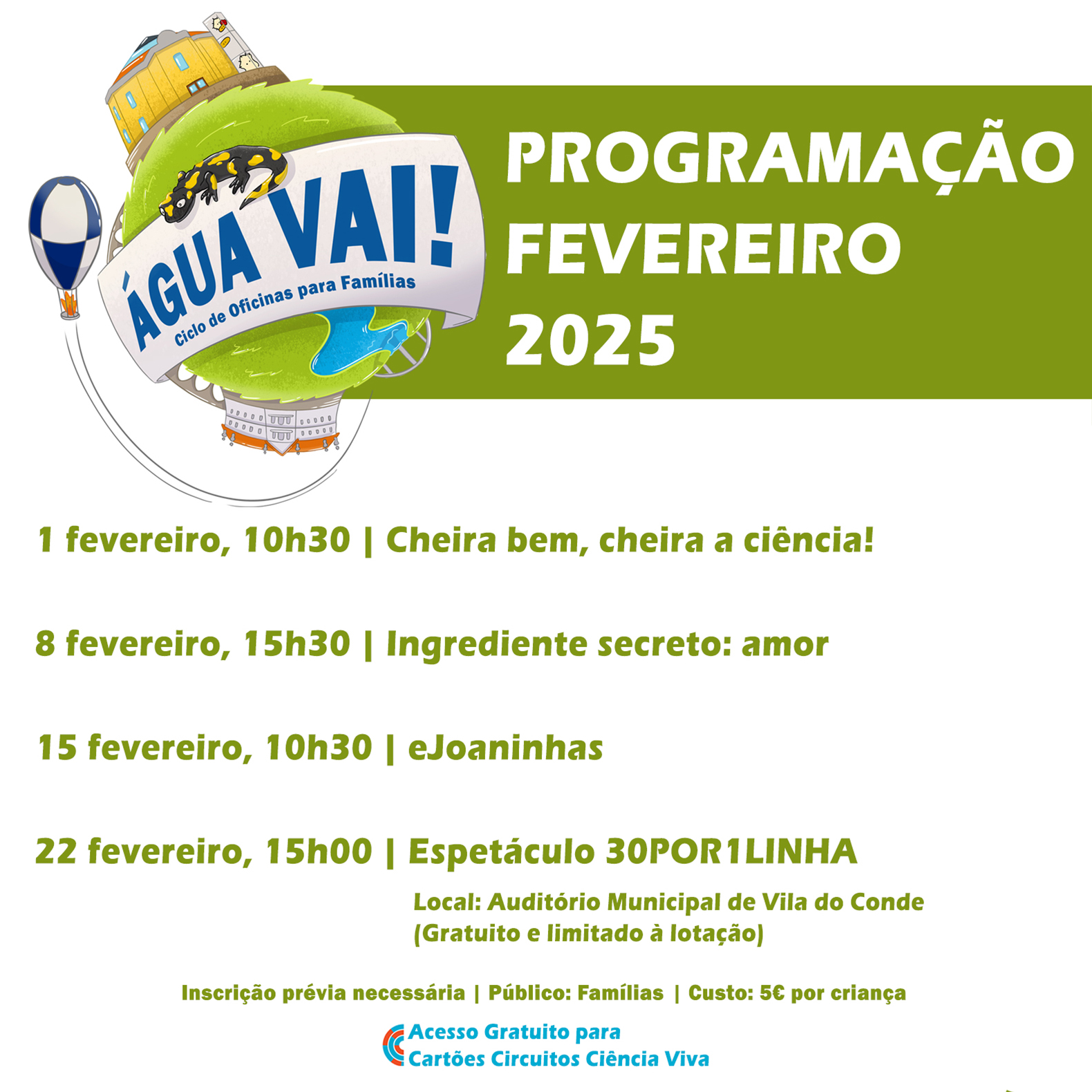 GUA VAI! Ciclo de Oficinas para Famlias